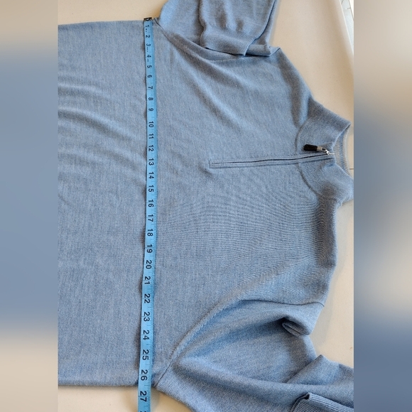 NWT Peter Millar Merino Wool Silk Quarter Zip Long Sleeve Pullover Sweater - Picture 9 of 14